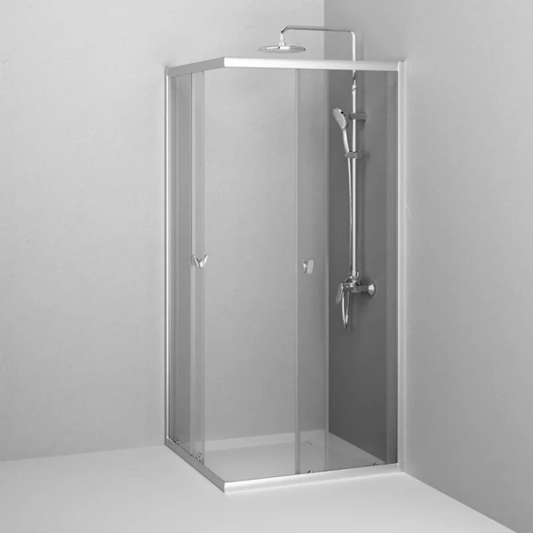 Душевой уголок Am.Pm Sunny 90x90 см хром матовый W87G-403-9090-MT (детальная фотография), недорогие, стеклянные, угловые, без поддона