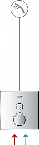 Смеситель для душа Grohe Grohtherm SmartControl термостатический хром 29123000 (детальная фотография), в наличии