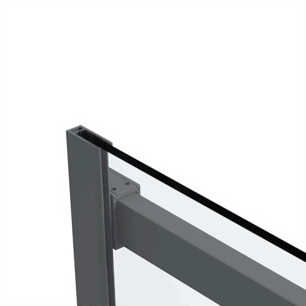 Душевой уголок Vincea Como Soft 120х100 см профиль вороненая сталь VSR-1CS1012CLGM (детальная фотография), в наличии