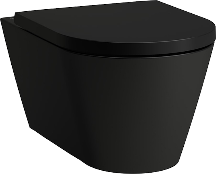 Унитаз подвесной Laufen Kartell черный c покрытием LCC 8.2033.7.716.000.1 (детальная фотография)
