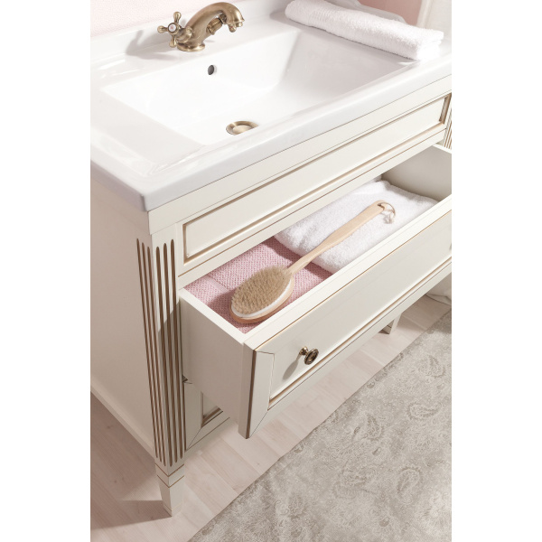 Тумба под раковину напольная Caprigo Albion Promo 80 см бежевая 33315-В002 (детальная фотография), моноблок