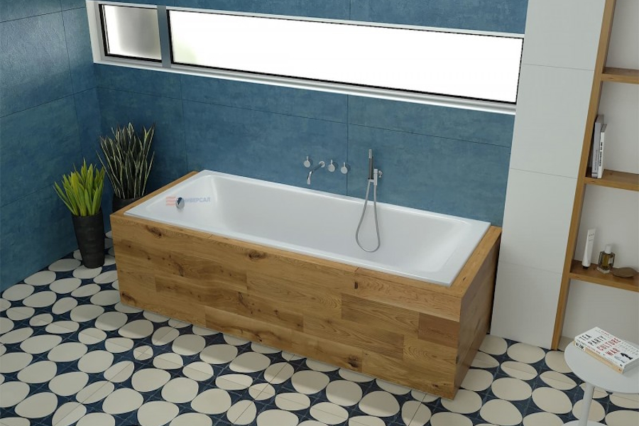 Ванна чугунная Универсал Оптима 160х70 см прямоугольная 150510 (детальная фотография), чугунные