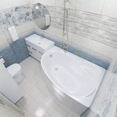 Ванна акриловая Triton Изабель 170x100 см левая