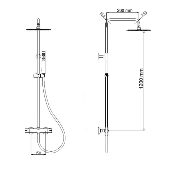 Душевая стойка RGW Shower Panels SP-21 хром 21140121-01 (детальная фотография), современные, hi-tech