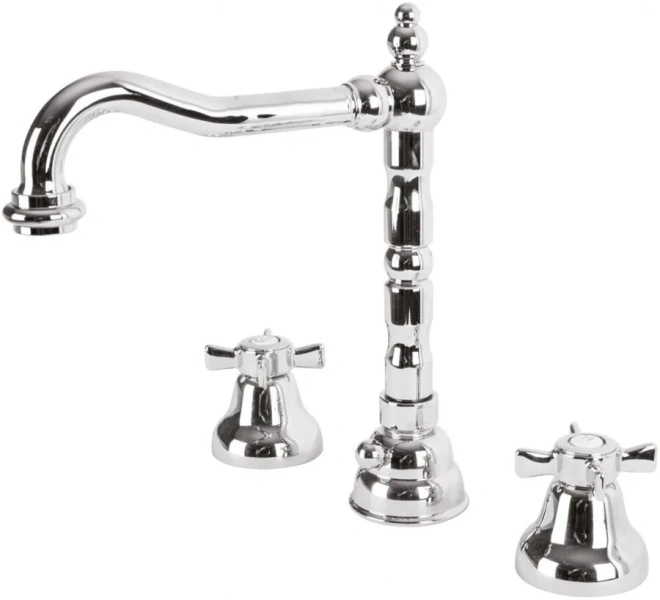 Смеситель для раковины Cezares Lord-BLS2 на три отверстия, с донным клапаном (детальная фотография)