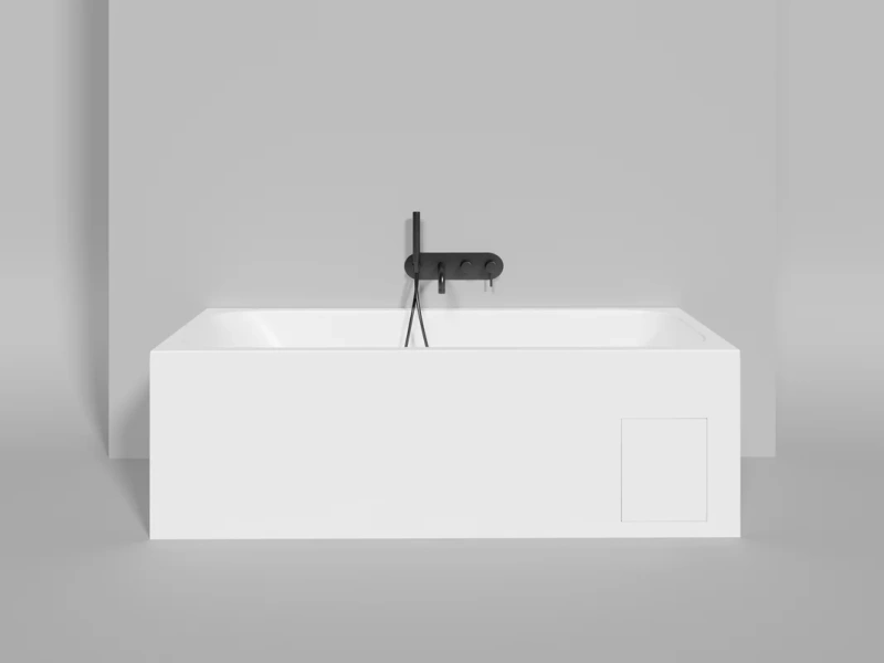 Ванна из искусственного камня Salini Orlanda Kit 170x70 см белая матовая 102121M (детальная фотография), современныe, hi-tech index_1