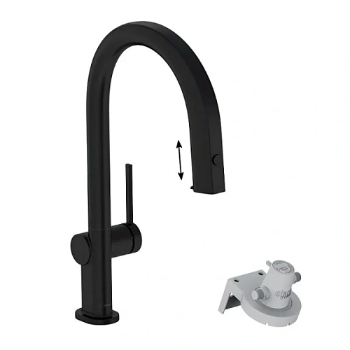 Смеситель для кухни Hansgrohe Aqittura черный матовый - фото 3