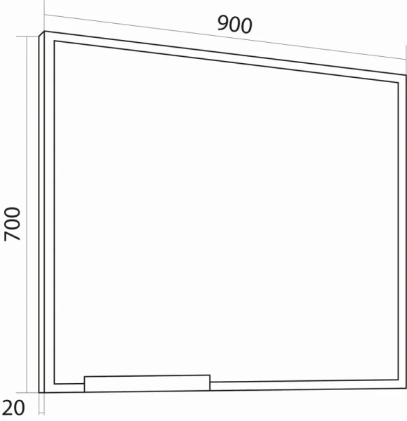 Зеркало Grossman Лофт 90 см с полкой 209001 (детальная фотография), в наличии