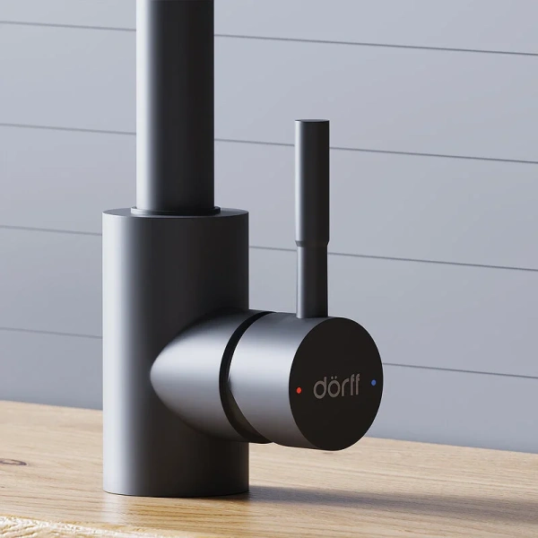 Смеситель для кухни Dorff Logic черный D3007522 (детальная фотография), на мойку, на столешницу