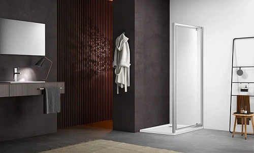 Душевая дверь Акватек 100 см профиль хром - фото 1