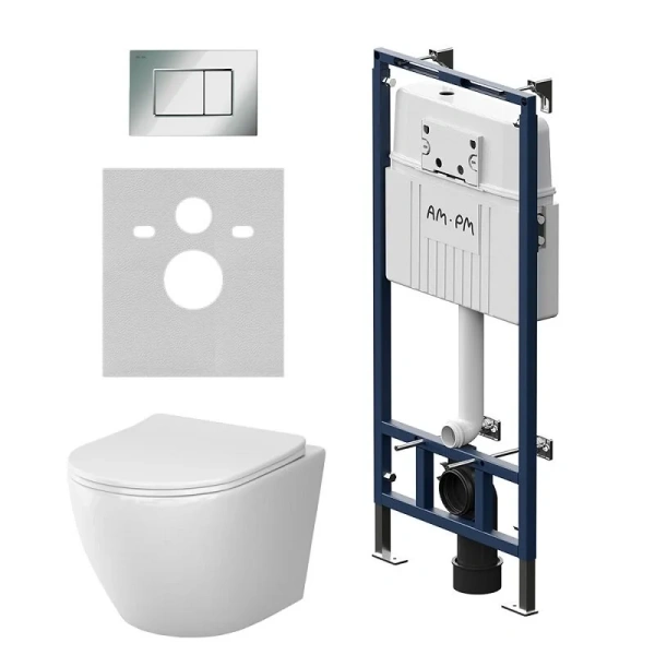 Унитаз с инсталляцией Am.Pm Like белый IS100251.801900 (детальная фотография)