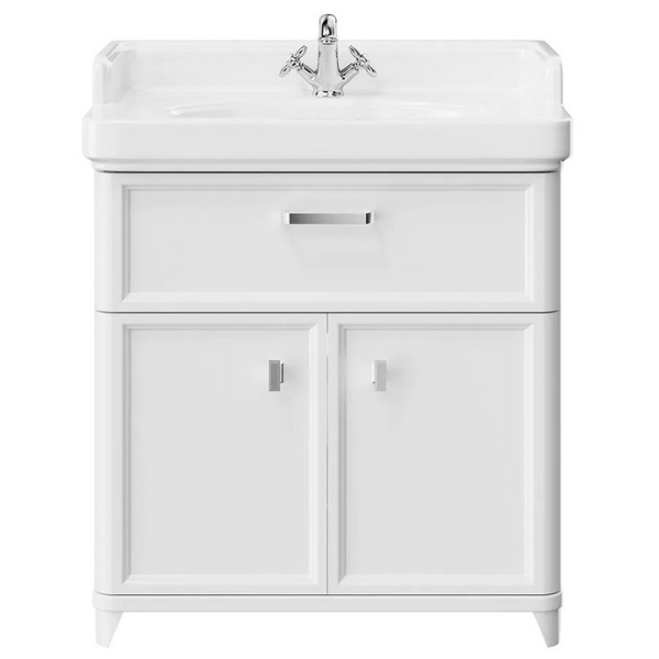 Тумба под раковину напольная Kerama Marazzi Pompei 80 см белая PO.M.80.1\WHT (детальная фотография), классика, ретро