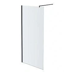 Душевая перегородка Акватек 80 см профиль черный матовый