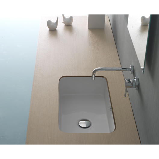 Раковина встраиваемая Globo Stone SS061 SS061.BI (детальная фотография), современные, hi-tech