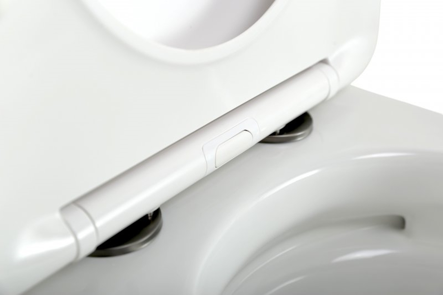 Унитаз подвесной Cezares Stylus-Tor безободковый CZR-6601-TH-TOR/SC (детальная фотография), фарфор, керамика