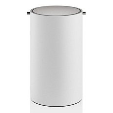 Мусорное ведро Decor Walther Stone белое/сталь матовая