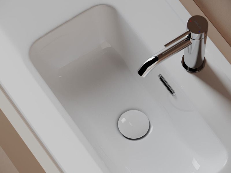 Раковина Ceramicanova Compact 81 см белая CN7026 (детальная фотография), белые