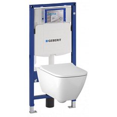 Комплект инсталляция и унитаз подвесной безободковый Geberit Duofix 111.300.00.5-500.683