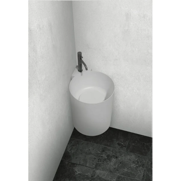 Раковина Abber Stein 42 см с отверстием под смеситель AS2625 (детальная фотография), подвесные, пристенные, угловые