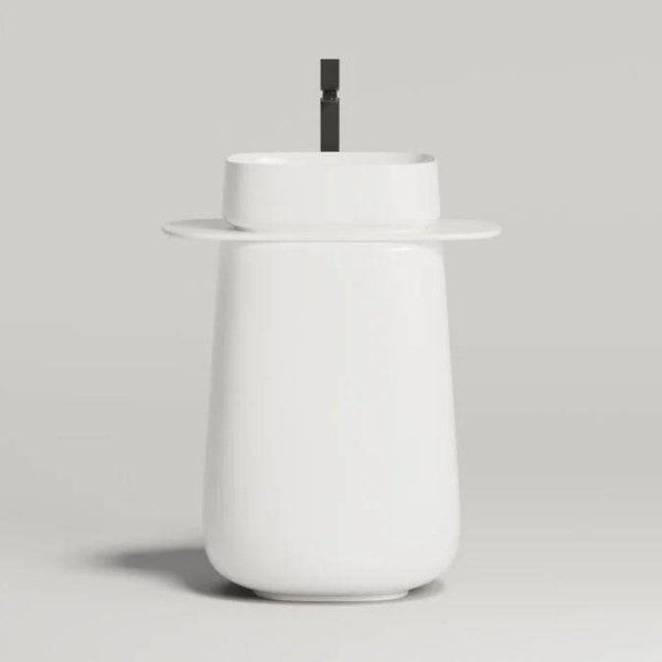 Раковина напольная Salini Oriente Totem белая глянцевая 1303101G (детальная фотография), 70 см