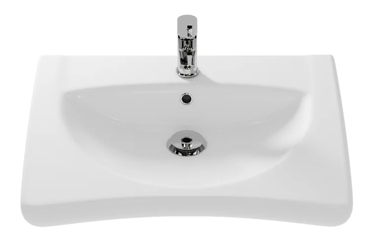 Раковина Cersanit Etiuda 65 см прямоугольная P-UM-ETI65/1 (детальная фотография), подвесные, пристенные