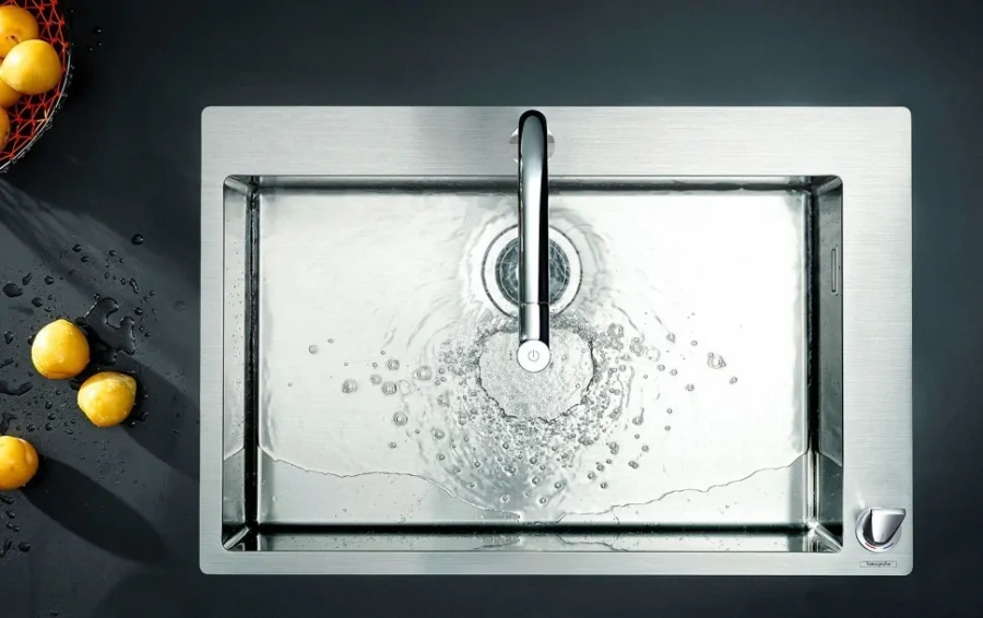 Мойка для кухни Hansgrohe C71-F660-08 сталь 43202800 (детальная фотография), из нержавеющей стали, стальные, металлические