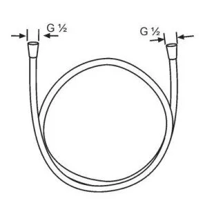 Шланг для душа Kludi Suparaflex хром 6107205-00 (детальная фотография), шланги для душа