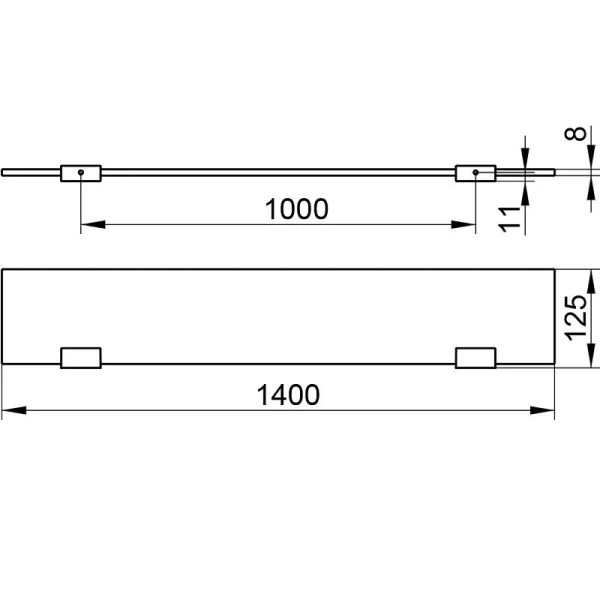 Полка для ванной Keuco Edition 400 11510 015140 (детальная фотография), современные, hi-tech