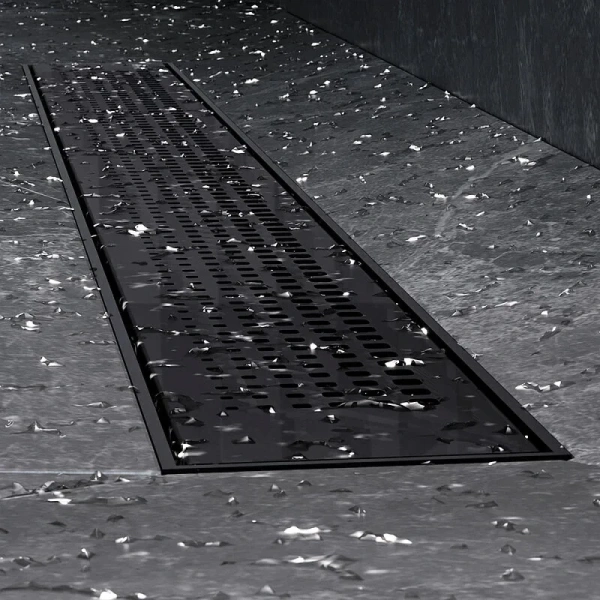 Душевой лоток Am.Pm PrimeFlow 80 см черный матовый W02SC-P11-080-01BM (детальная фотография), с сухим затвором, с мокрым затвором