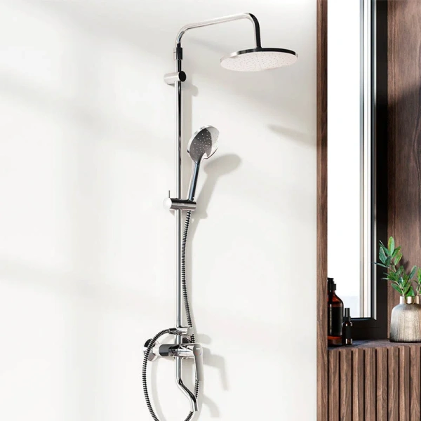 Душевая стойка Damixa Jupiter 977740 латунь (детальная фотография), настенные