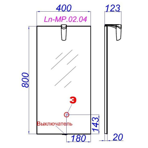 Схема (детальная фотография), прямоугольные