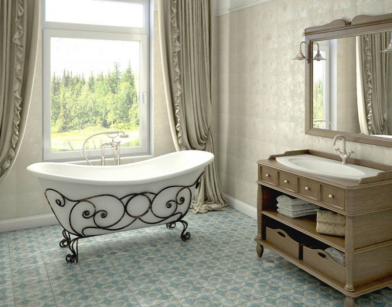 Кованая подставка для ванны Эстет Бостон патина ФР-00000719 (детальная фотография) index_1