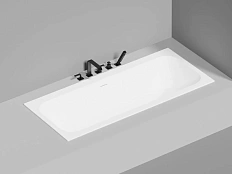 Ванна из искусственного камня Salini Orlanda Axis Kit 180x80 см белый матовый