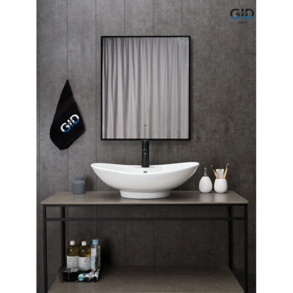 Раковина GID Lago N9004 65 см белая 51205 (детальная фотография), в форме чаши, круглой формы