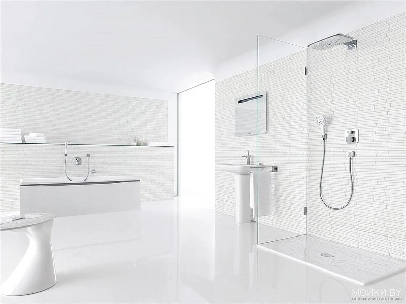 Смеситель для ванны Hansgrohe PuraVida 15432000 хром (детальная фотография), с душевой лейкой