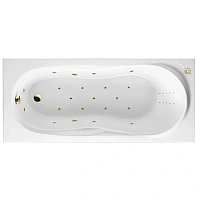 Ванна гидромассажная Excellent Sekwana Ultra Nano 170 x 75 см, цвет белый/золото, WAEX.SEK17.ULTRATNANO.GL