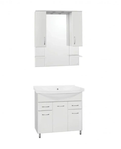 Тумба под раковину напольная Style Line Эко Стандарт 86 см белая ЛС-00000110 (детальная фотография), напольная, пристенная