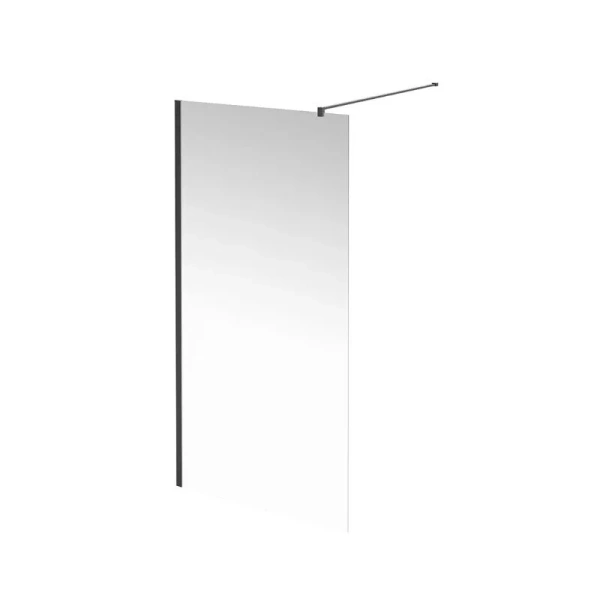Душевая перегородка Kerama Marazzi Vetro 100 см профиль черный VE.100.WI.BLK.M (детальная фотография)