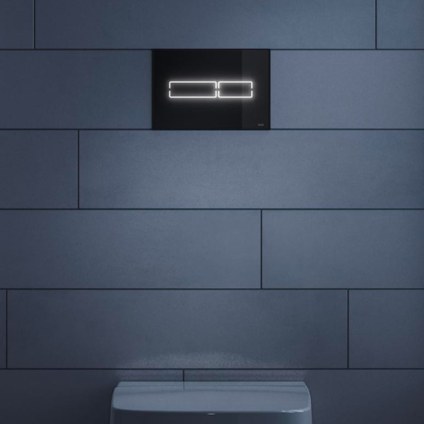 Клавиша смыва Tece TECElux mini черная  9240961 (детальная фотография), слив эконом-стандарт с двумя клавишами