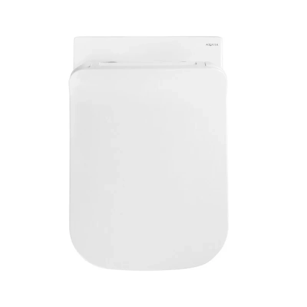 Унитаз подвесной Акватек Дельта белый AQ1911-00 (детальная фотография), безободковые, сиденье с микролифтом , с антивсплеском