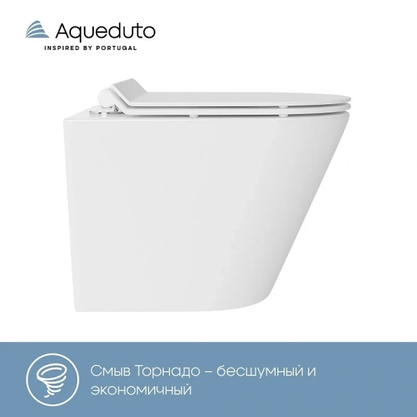 Унитаз с инсталляцией Aqueduto CONE клавиша белая глянцевая AQDS116T (детальная фотография) index_2