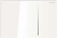 Смывная клавиша для двойного смыва, стекло, белый/алюминий, Geberit Sigma 70