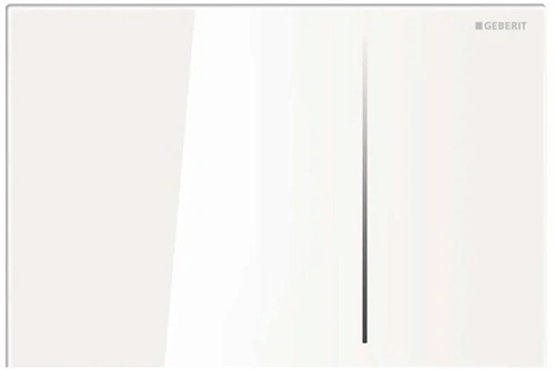 Смывная клавиша для двойного смыва, стекло, белый/алюминий, Geberit Sigma 70 - фото 1