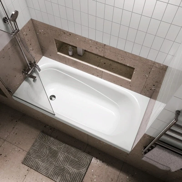 Ванна акриловая Niagara Atrio 180x70 см белая NG-A18070 (детальная фотография), без гидромассажа, недорогие, большие