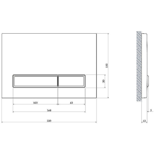 Схема (детальная фотография), слив эконом-стандарт с двумя клавишами