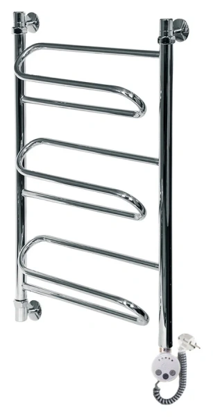 Полотенцесушитель электрический Ника Curve 80х50 см правый ЛЗ 80/50 прав (детальная фотография), современные, hi-tech