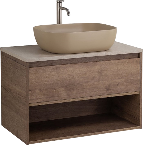 Раковина BelBagno 50 см накладная бежевая матовая BB1302-H316 (детальная фотография), накладные (на столешницу)