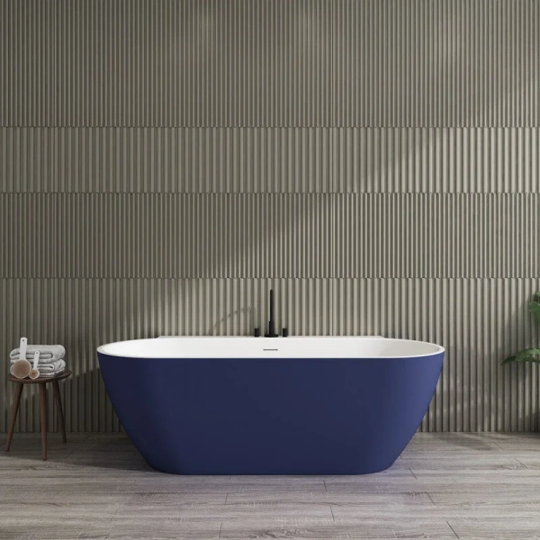 Ванна акриловая Corpa Nera Salieri CN130120, 170 х 80 см, синий матовый (детальная фотография), овальные