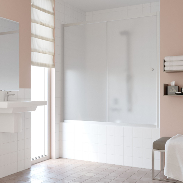 Душевая шторка на ванную стекло сатин Vegas-glass ZV 180 10 (детальная фотография), хромированный профиль, бронзовый профиль, золотой профиль, белый профиль, матовый профиль, другие