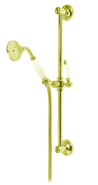 Душевой гарнитур Cezares Lord золото 24 карат ручка белая LORD-SD-03/24-Bi (детальная фотография)